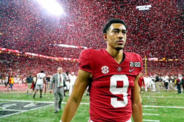 Alabama QB Bryce Young reacts to losing National Championship Game